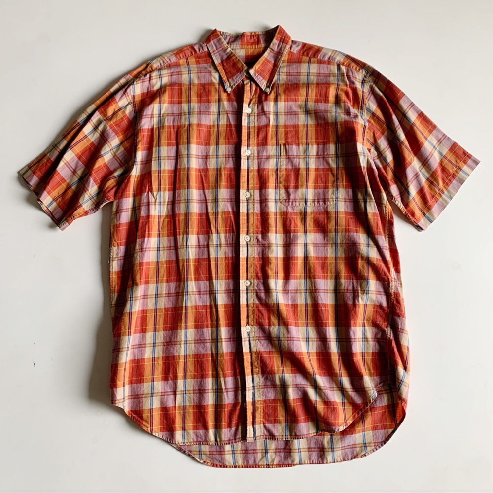 Austin Reed London Plaid Button-Down Shirt Casual Size XL